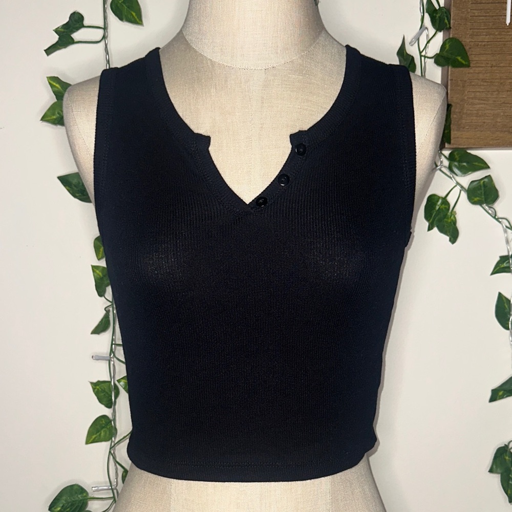 Dazy Quarter Button Up Tanktop